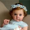 Lebensechte 60 cm wiedergeborene Puppe Kleinkind Mädchen Maggie handgemachte 3D bemalte Prinzessin Simulation Babyspielzeug für Kinder Kinder Puzzle Spielzeug Geburtstagsgeschenke