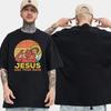 Jezus Cię Wspiera Jiu Jitsu Retro Chrześcianska Grafika Koszulka Vintage z Krótkim Rękawem dla Kobiet i Mężczyzn