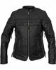 Interstate Moxie Womens Motorcycle Jacket Black Leather I5374 Small