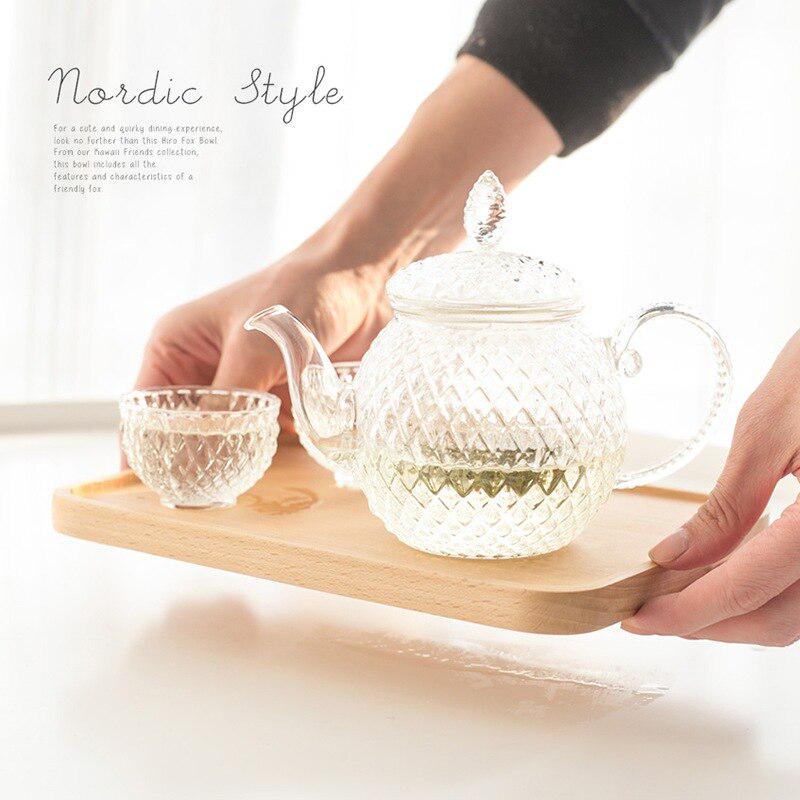 Wood RectangularTableware Serving Tray Decorative Food Holder Storage Tray