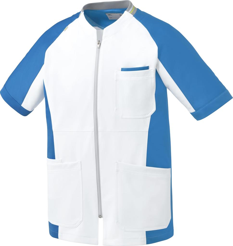 Mizuno MZ0400 Unisex Zipper Scrub for Men and Easy Industrially SS C-3 Women, Anti-Permeability, Anti-Static, Stretch, Antibacterial, Care, Washable,