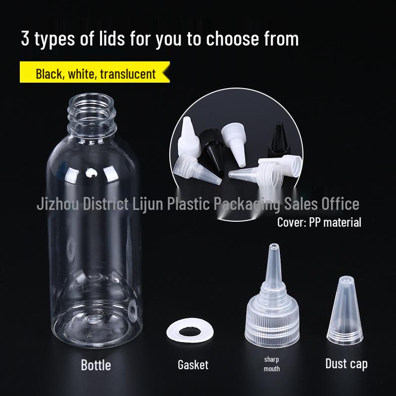 5-200ml Clear Pointed Tip Plastic Dropper Bottle