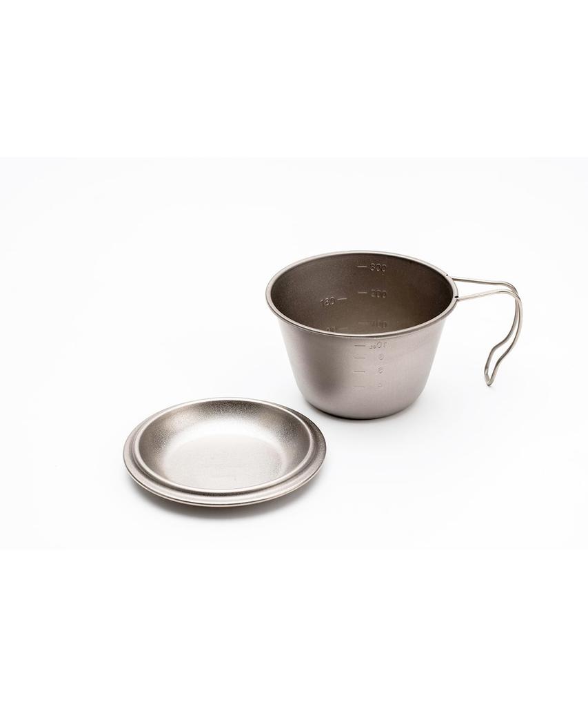 Snow Peak Caneca Sierra de Titânio Profunda com Tampa Leve de Aço Inoxidável, Perfeita para Atividades ao Ar Livre, E-314R, Aço, Medição, Churrasco, Acampamento,