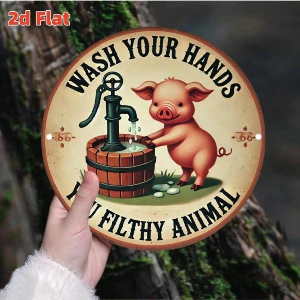 Retro Vintage Tin Metal Wall Art Sign