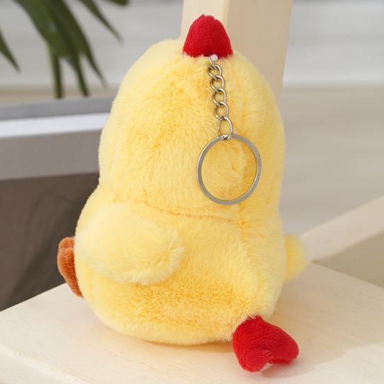 Plush Pendant Lovely Collectible Lightweight Kawaii Angry Little Chicken Keychain Doll Backpack Decoration