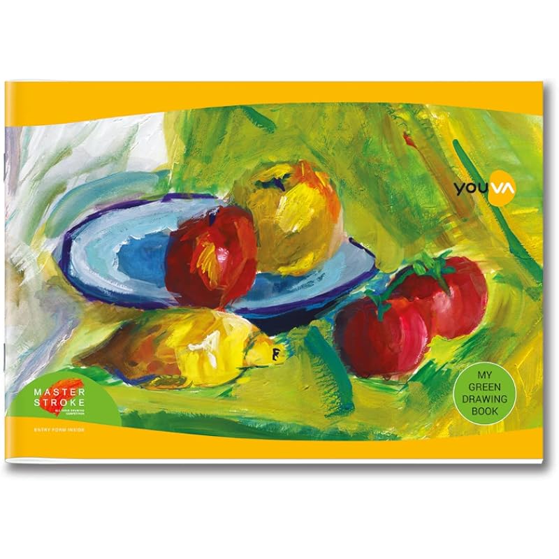 Navneet Youva | Green Drawing Book For Students And Budding Artists | Small Size | A4 Size 21 Cm X 29.7 Cm | 56 Pages |