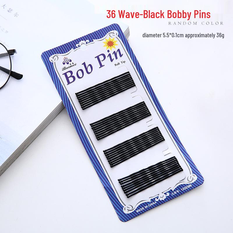 Černé malé sponky do vlasů pro drdoly a ofinu - Stylingové a fixační vlásenky