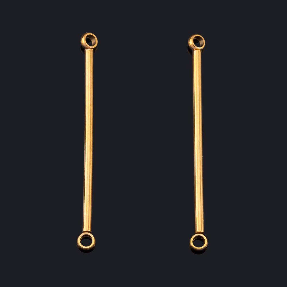 20pcs 10pcs Bar Stick Connectors Stainless Steel Gold Color Connector for DIY Drop Earrings Jewelry Making Necklaces Components