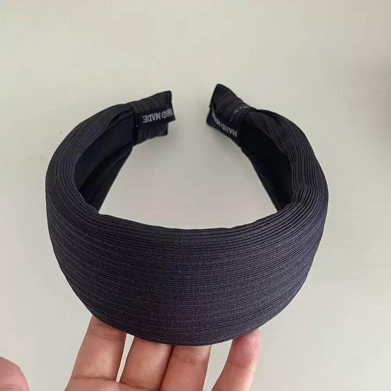 Headband Wide-edged Striped Hairpin Headband High Cranial Top Folds Hairpin Hair Accessories Female