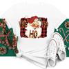 2025 Women Santa Claus Print Clothes Christmas 90s Funny Holiday Fashion Cartoon Tops Tee Shirt Ladies Female Graphic TShirt