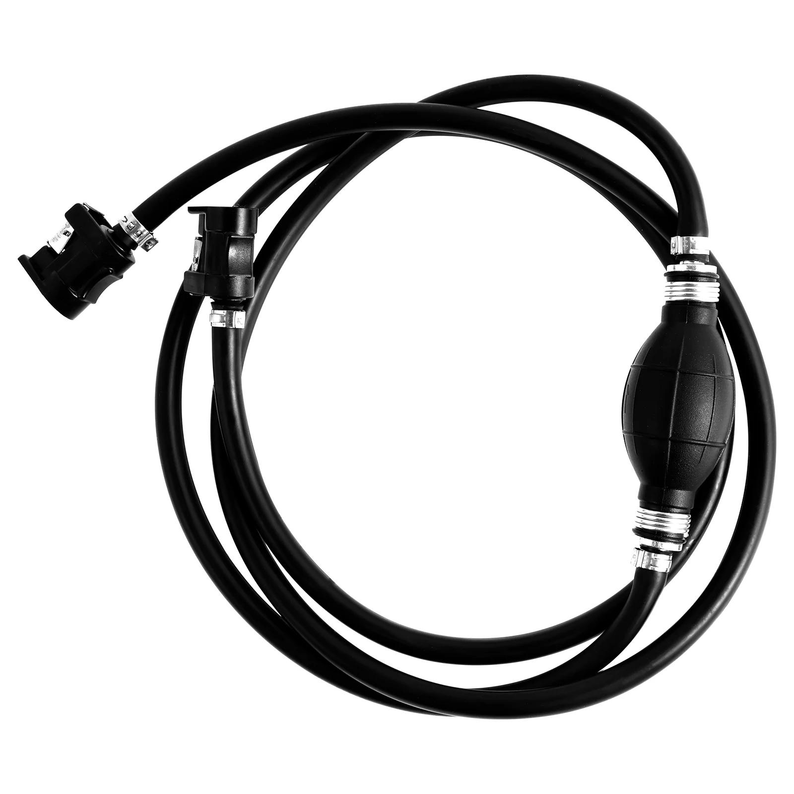 

Топливный шланг в сборе 5/16 дюймов 6.88 футов ручной топливный шланг внешний груша топливный насос комплект для автомобильного подвесного лодочного морского двигателя чёрный