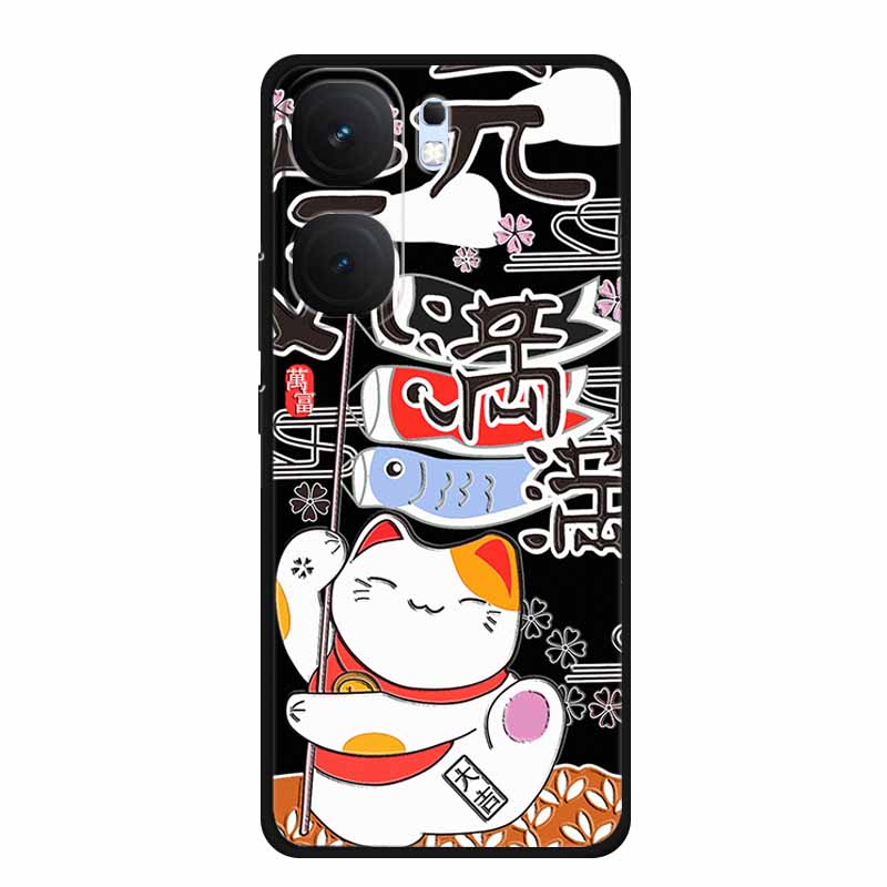 3D TPU Case For Vivo iQOO Neo 9 pro Flower Emboss Funda Neo 9s Pro Back Relief Silicone Soft Phone Cover Cartoon Bumper Capa