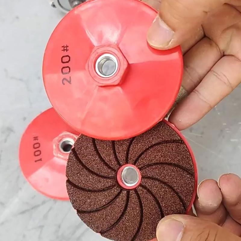 Carborundum Polishing Pad Round Carborundum Buffing Disc Wet Dry Granite Sanding Pad 50/100/200# For 100 Type Angle Grinder