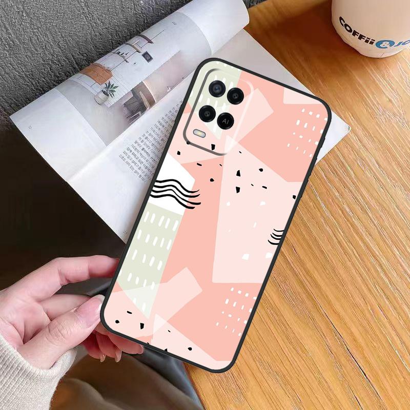 Polka Dots Lines Abstract Art Case For Oppo A80 A60 A40 A6 A5 Pro A15 A16 A17 A57 A94 A74 A54 A76 A96 A18 A38 A58 A78 A98