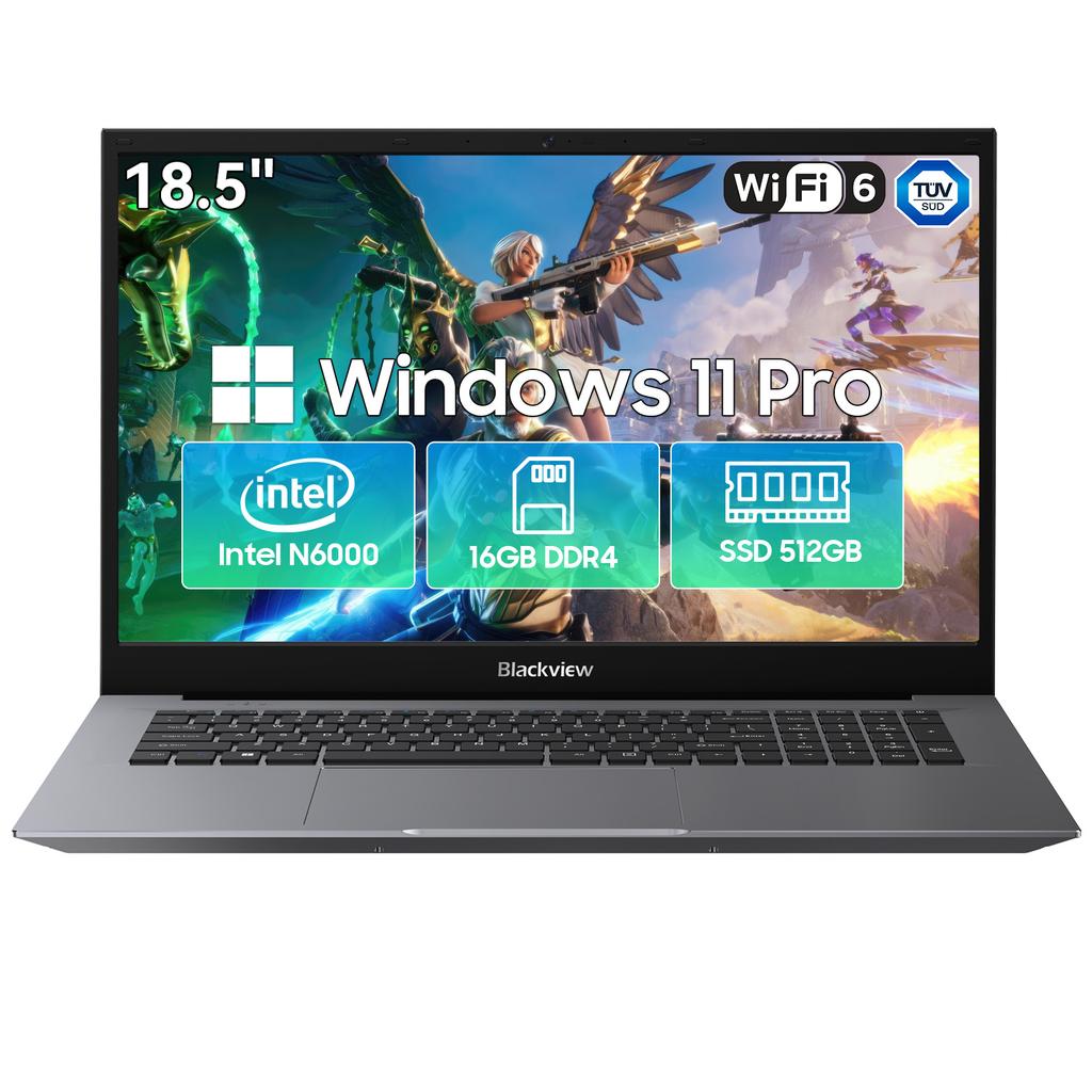 Blackview AceBook 10 18.5" Laptop Intel Pentium Silver N6000 16GB DDR4+512GB SSD Windows 11 Pro