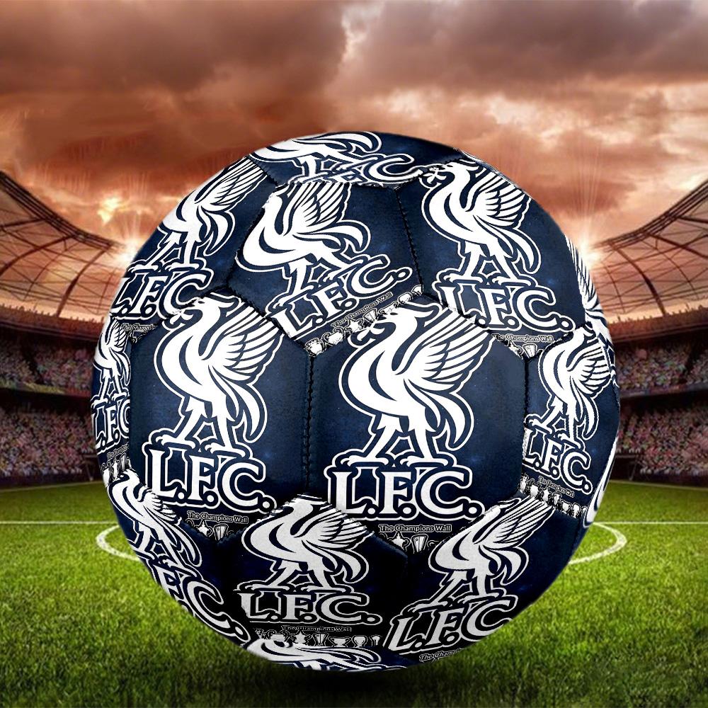 Liverpool F.C Print Size 5 Soccer Ball, Standard Match Football for Sports Game and Team Practice, Ideal Gift for Soccer Fans