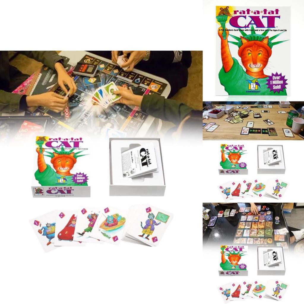 Jogo de Cartas Rat A Tat Cat Para Reunião Familiar Divertida Adereços de Jogo Brinquedo