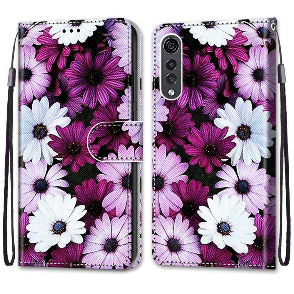 

Роскошный окрашенный кожаный чехол-кошелек в стиле книги, защитный чехол для LG Velvet LG Velvet