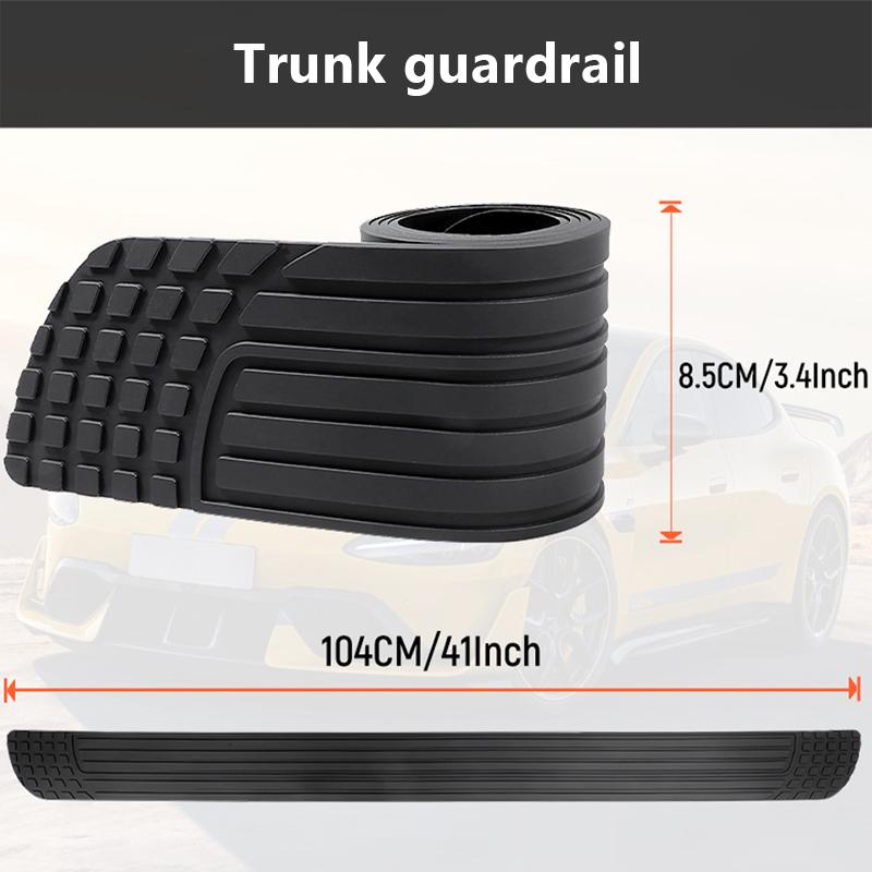 SEAMETAL Universal Rear Trunk Guard Plate Sticker Car Rear Bumper Trim Anti-Kicked Scratch Protector Sticker Strip Car Stylings 1PC