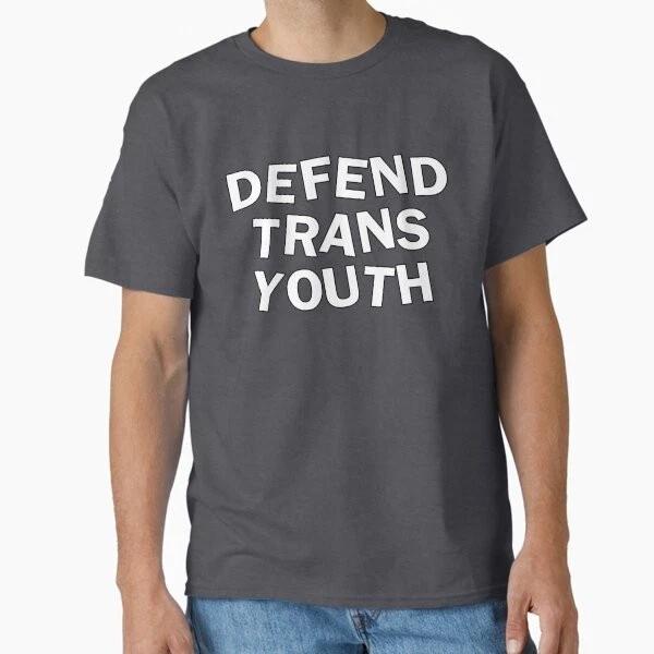 Defend Trans Youth Classic TShirt Made In UsaAus TShirt S2xl S