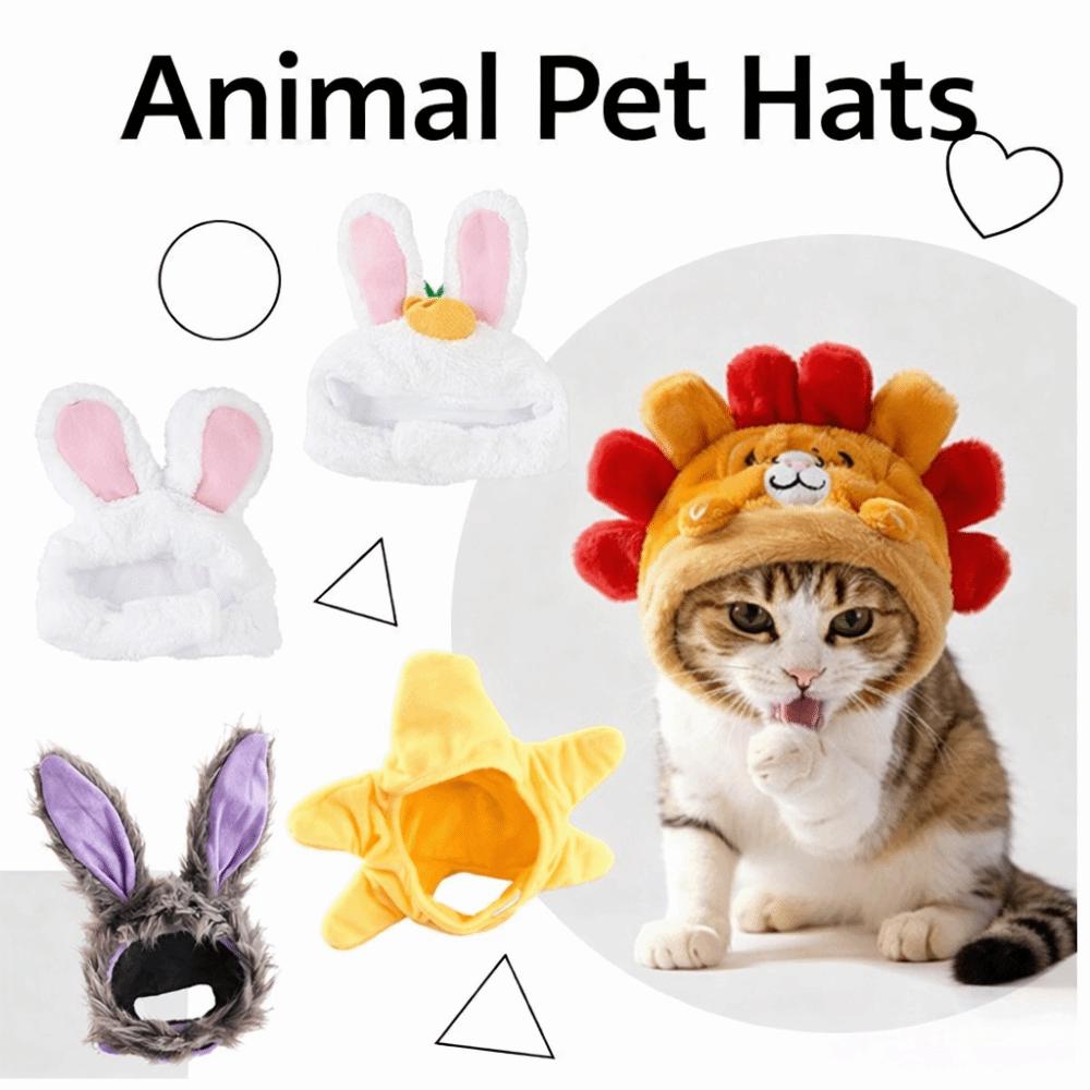 Cute Pet Hat Soft Cat Hat Dog Cat Headgear Pet Headgear Photo Taking
