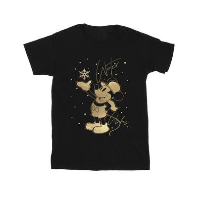 Men's Winter Wishes Mickey Mouse Cotton T-Shirt