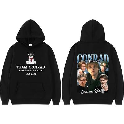 Moletom Conrad Cousins Beach Merch Conrad Fisher Filme Y2k Hoodies Homens Mulheres Vintage Oversized Solto Pulôver Streetwear