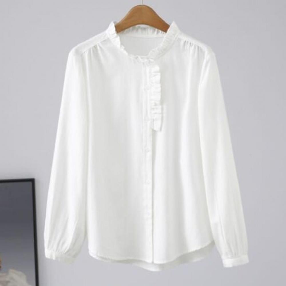Navava Women Lovely Romantic Frill Long Sleeve Blouse Nb2495