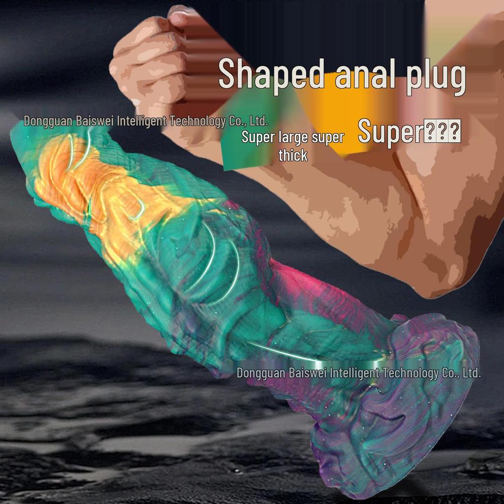 Extra dicker Silikon-Grüner Riese Dildo & Anal Plug für alle Geschlechter