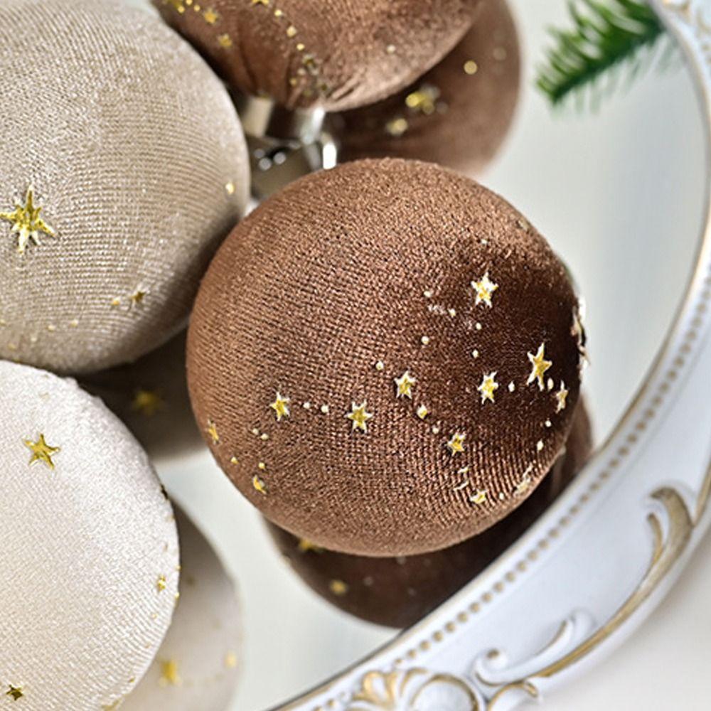 15pcs Flocking Xmas Spheres Ornaments Shatterproof Christmas Tree Pendant  Hom Festive Party Decor
