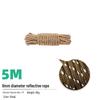 5 mm tykt utendørs reflekterende tau, 50 m - Telt, jordspiker, kalesje, klessnor og vindtett tilbehør.