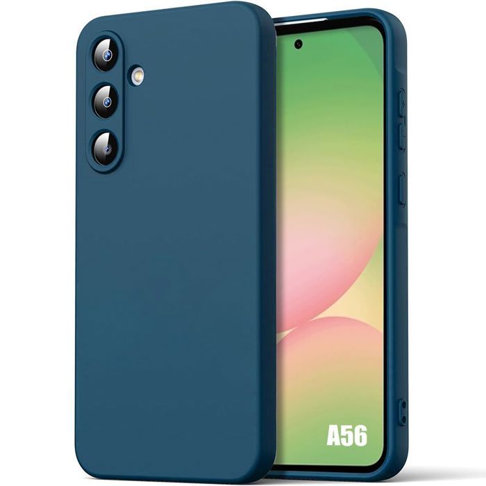 Coque de protection - BOOLING - pour Samsung Galaxy A56 5G - Silicone Souple - Anti-Rayures - Bleu Marine