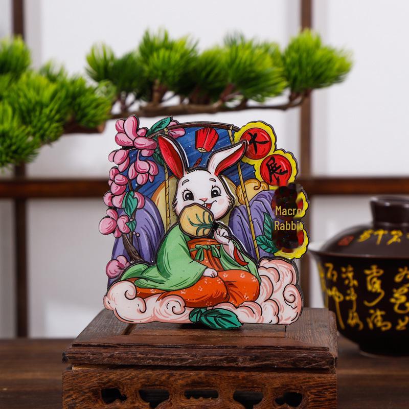 Wooden Zodiac Snake Year City Fridge Magnet Souvenir