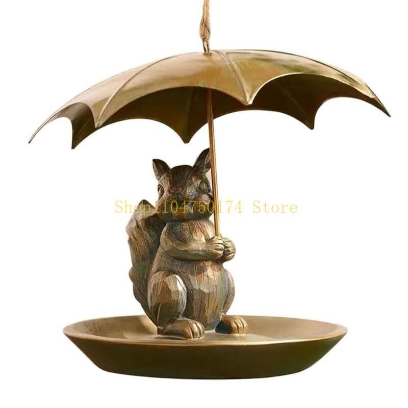 

Creative Iron Wildlife Feeders With Protective Roof Squirrels Cats Dog Shapeds Design Outdoor Hanging Ornament For Bird top sale