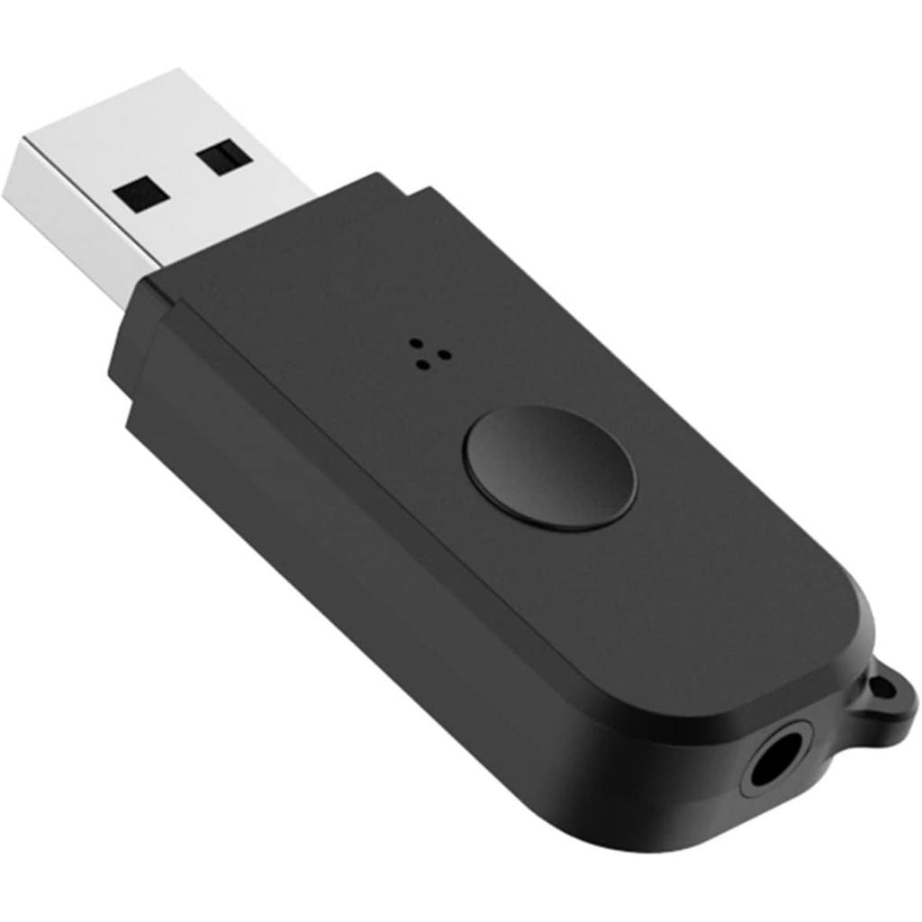 Transmitter Receiver, BT USB Adapter, Wireless Audio Transmitter for TV to Bluetooth Headphones, Low Latency, Power by USB for PC /Car Sound System