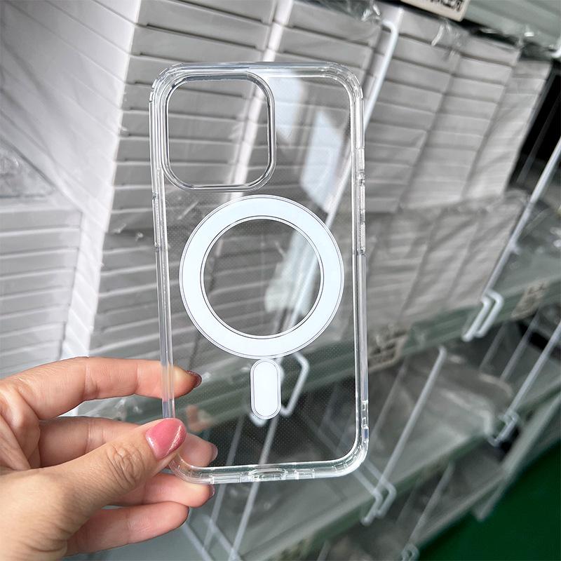 MagSafe-Compatible iPhone 15 Pro Case: Transparent, Magnetic, Acrylic Hard Shell with Animation 16.