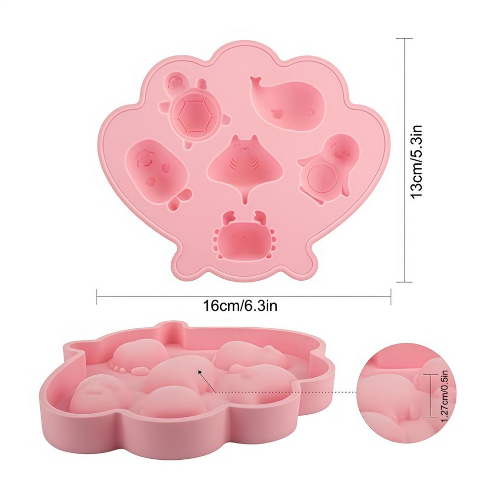 

Ice Molds For Cocktails Food-Grade Nonstick Reusable Marine Animal Chocolate Molds For Freezer Home Kitchen Whiskey Cocktail