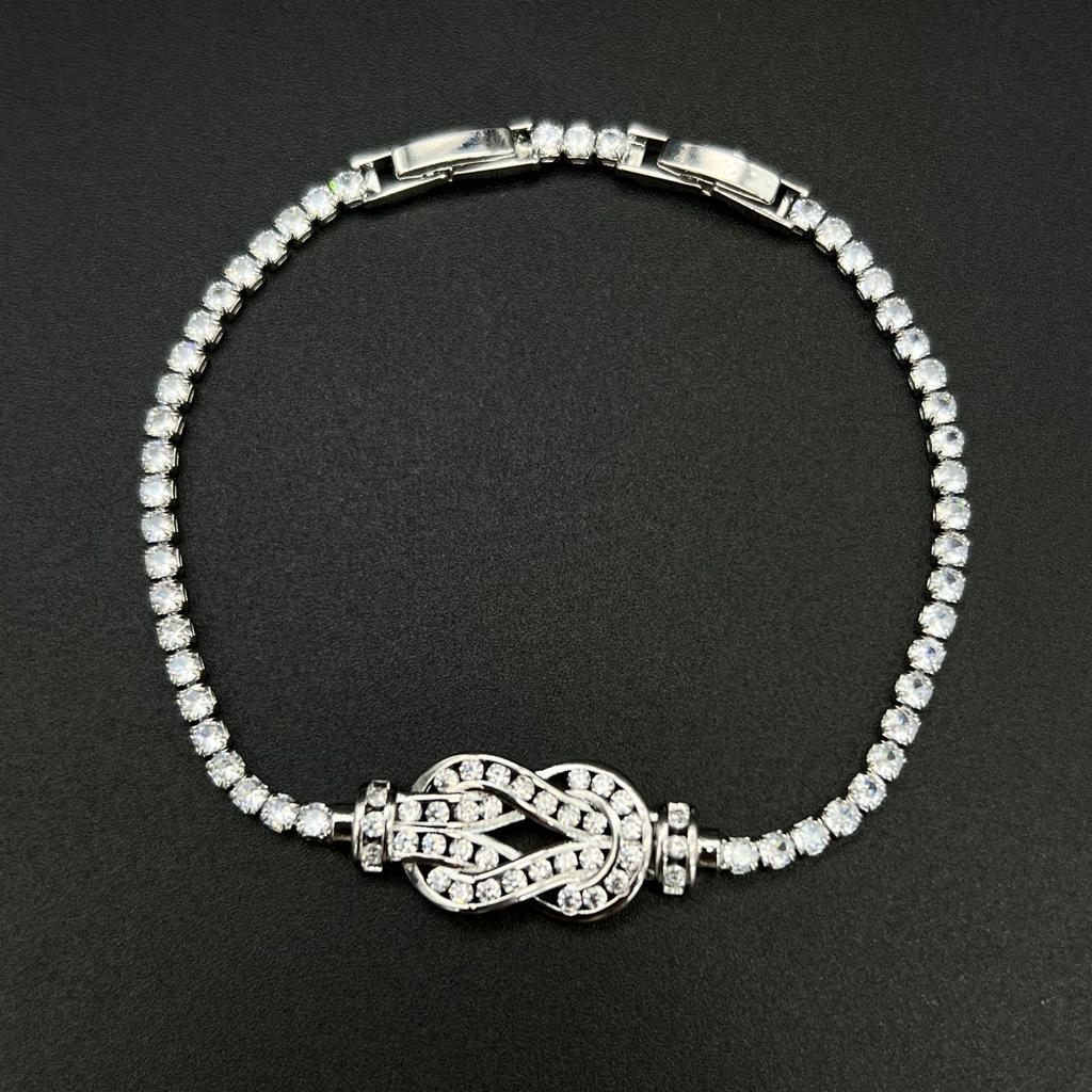 Luxury Geometric Zircon Bracelet - European & American Style