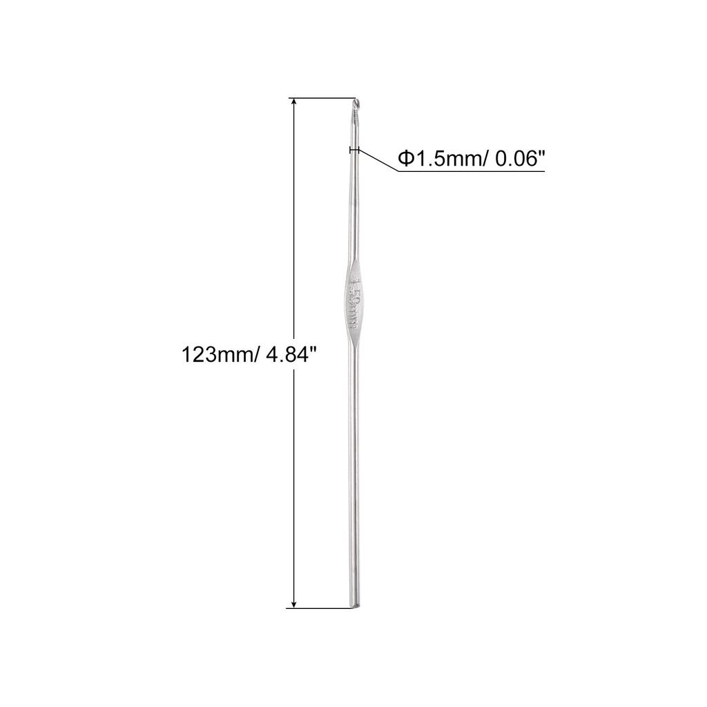 6pcs Stainless Steel Crochet Hook 0.5mm-3mm Knitting Needles for DIY Weave Sewing Tools Craft Yarn