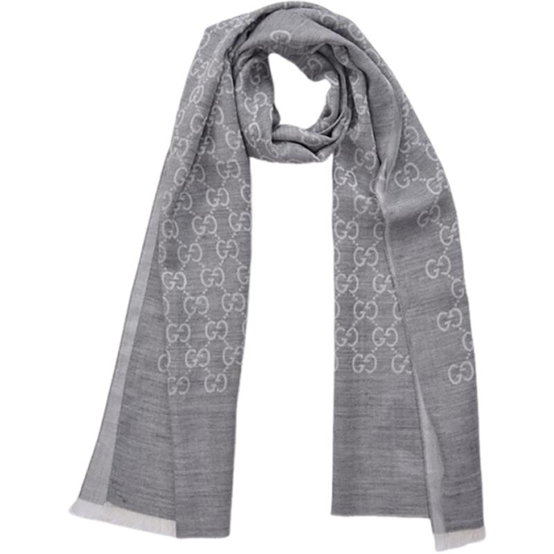 Gucci Women's Double G Print Wool Scarf