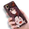 Hu Tao Genshin Impact Black Silicone Phone Case For Xiaomi POCO X3 X4 NFC F5 M3 M4 M6 X5 X6 Pro F3 F4 GT 5G C55 C65 M5