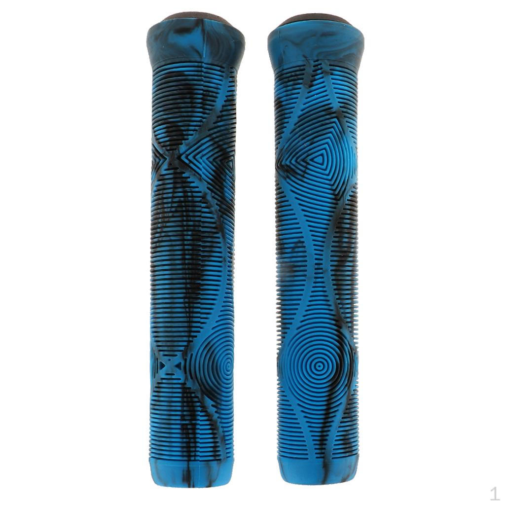 Грипсы BMX Нескользящие Руль Ручка 1 Пара blue-black