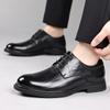 Leather Shoes Men's Leather Business Dress Men's Shoes Autumn New British Style High-end Single Shoes Men's Work Wedding Shoes