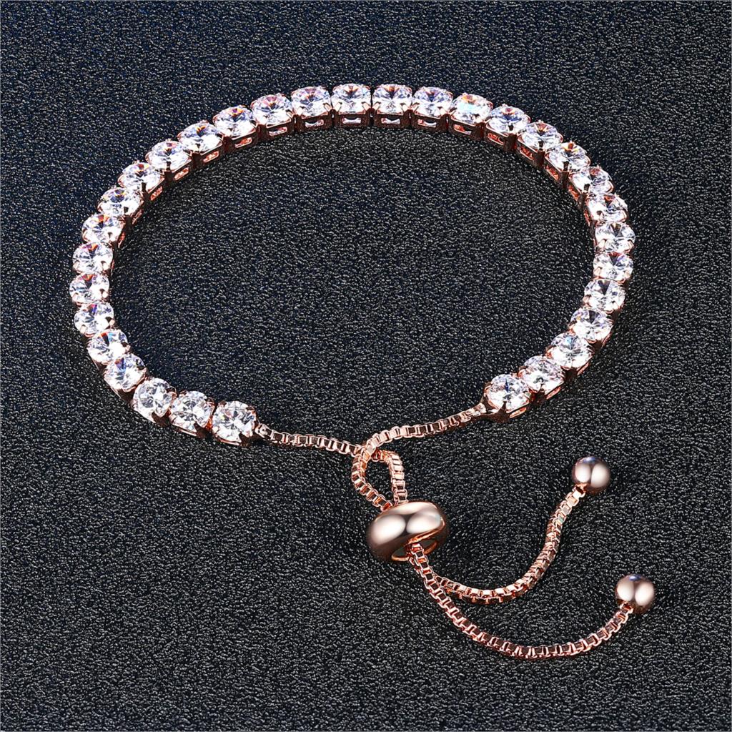 Adjustable Colorful Birthstone Tennis Bracelet for Women Multicolor CZ Crystal Wedding Birthday Gift Hand Jewelry