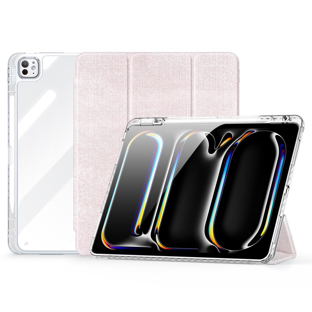 DUX DUCIS Unid Series For iPad Pro 13 (2024) Clear Tablet Case TPU+PC+PU Auto Wake/Sleep Cover with Pen Slot