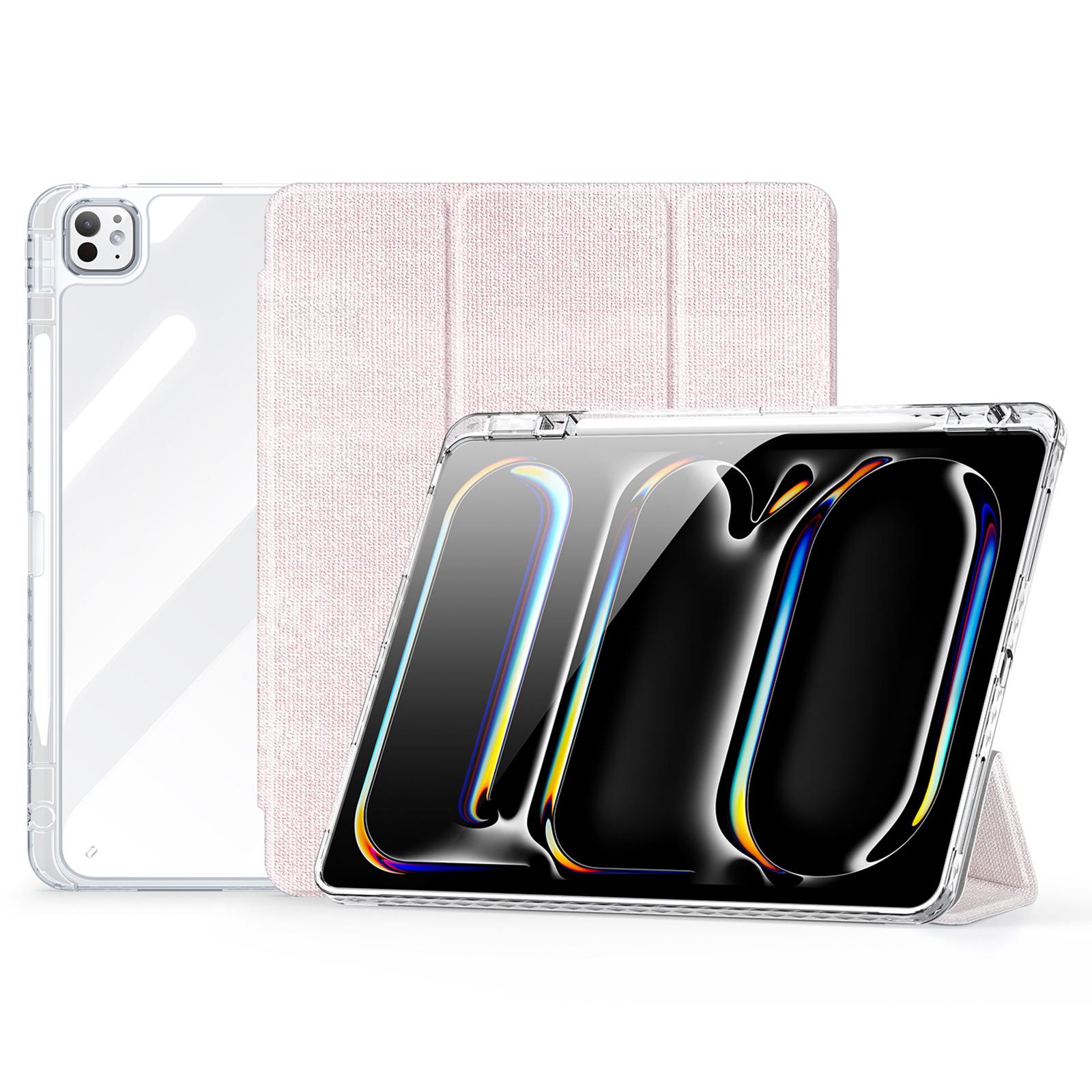 

Серия DUX DUCIS Unid для iPad Pro 13 (2024) Прозрачный чехол для планшета TPU+PC+PU Обложка с функцией автоматического пробуждения/засыпания и слотом для стилуса Light Pink