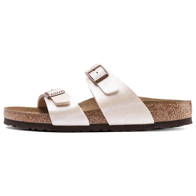 Birkenstock Sydney Birko Flor Graceful Narrow Fit Sandals Pearl White 1016171 37