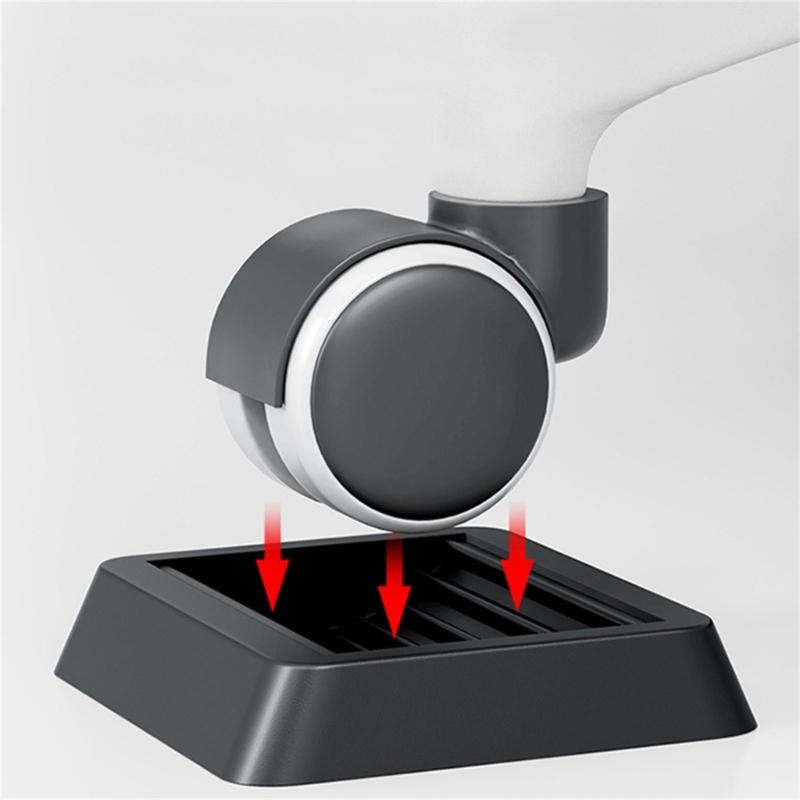 Not Slip Rubber Pad Set Furniture Wheel Not Slip Fixing Pad Wheel Stoppers Set Prevent Movement & Protect Floors