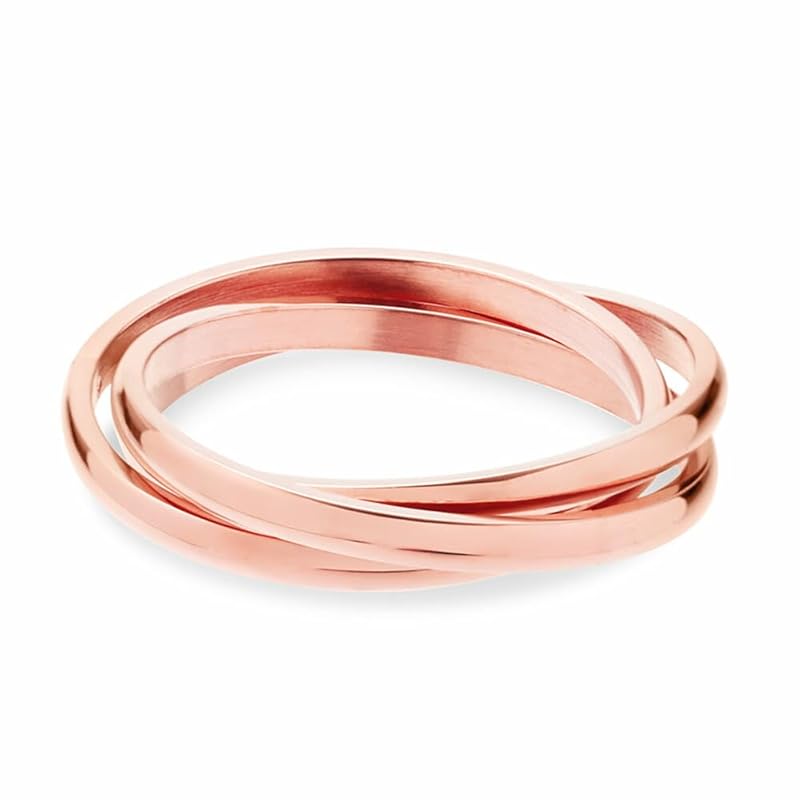 

[mico.lor] stainless ring (59) three rings pink gold pinkgold surgical stainless steel 316L unisex plating coating No. 25