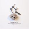Cute Puppy Plush Keychain for Women - Small, Fresh Design for Car or Backpack